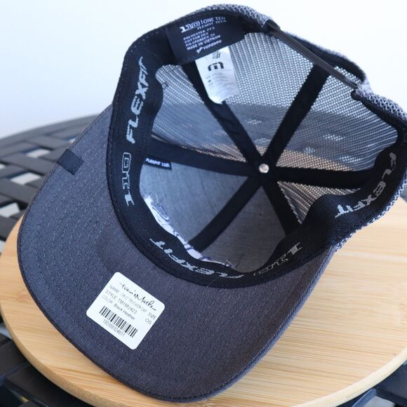 NWT Travis Mathew Cruz Trucker Baseball Cap Flexfit Snapback Golf Black Heather - Picture 7 of 12